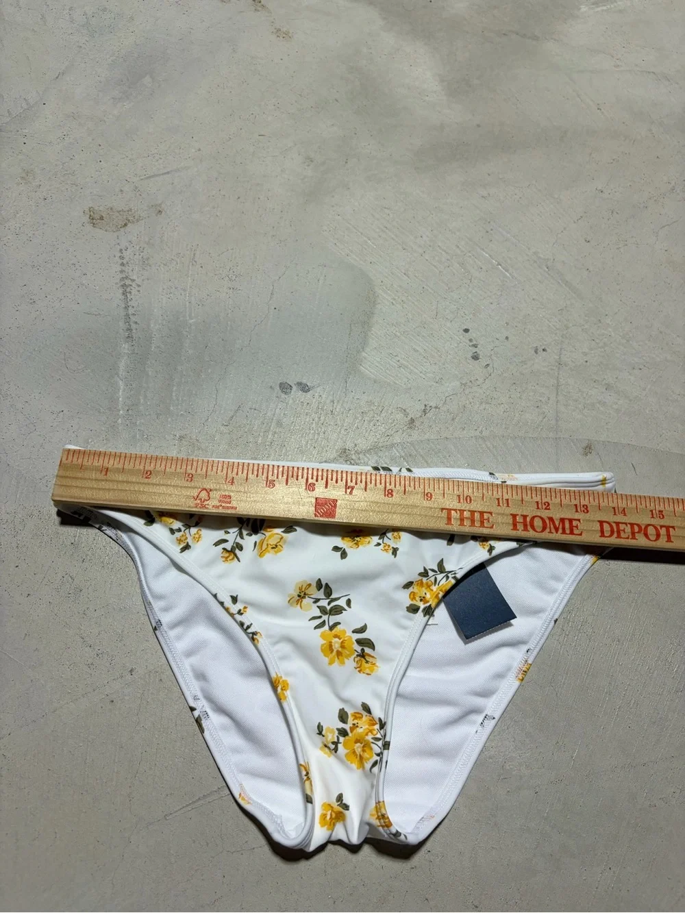 Hollister NWT Floral Print Bikini Bottoms White/Yellow small